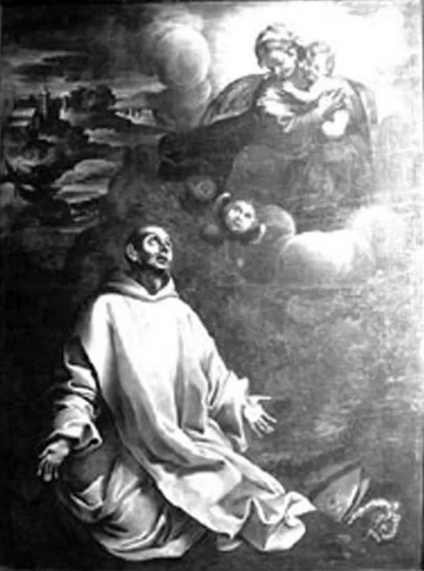  179-Giovanni Lanfranco-apparizione della Madonna col Bambino a San Bruno -Certosa di San Martino, Napoli 